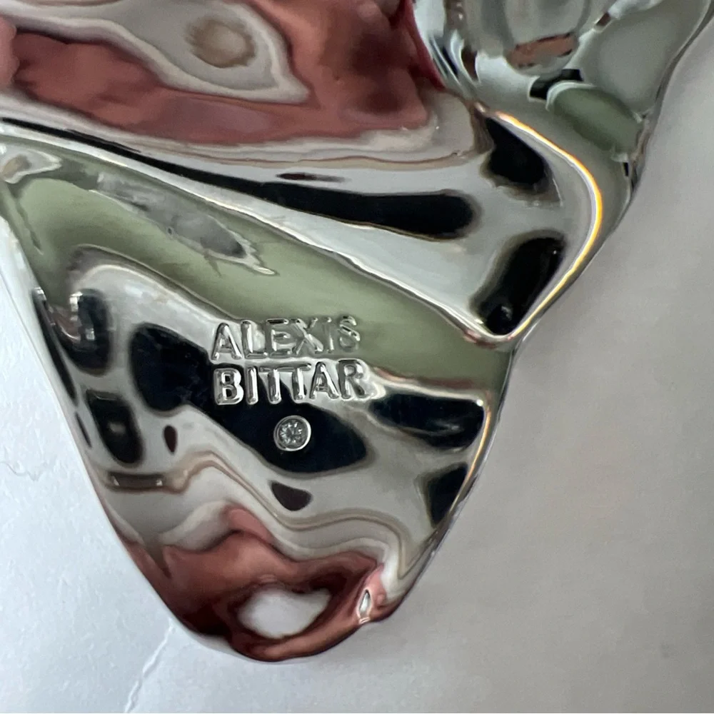 Alexis Bittar Crumpled Earrings Silver - Picture 13 of 14